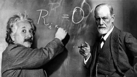 Einstein und Freud - Fotomontage