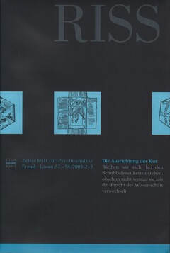 RISS - Zeitschrift für Psychoanalyse Freud Lacan