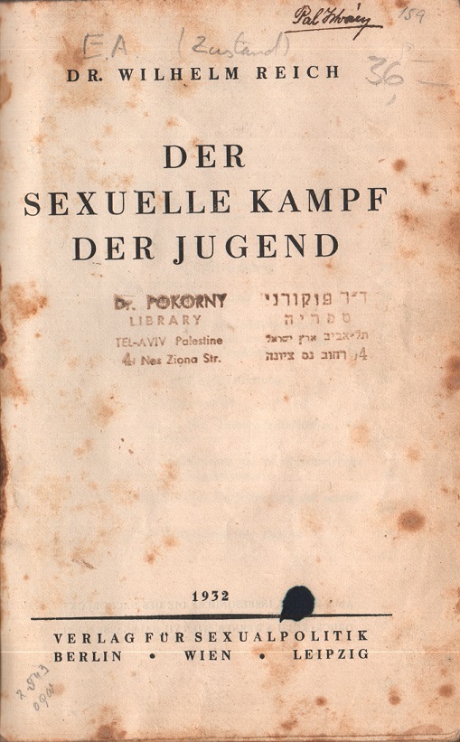 Wilhelm Reich - Der sexuelle Kampf der Jugend, Vorsatz