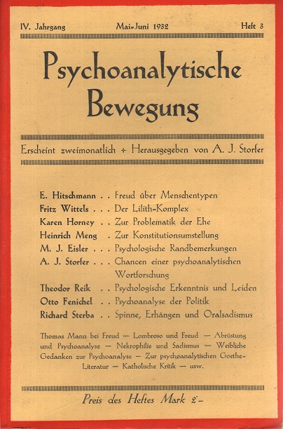 Die psychoanalytische Bewegung 1932 - Ausgabe 3
