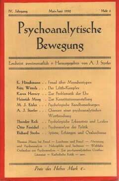 Die psychoanalytische Bewegung