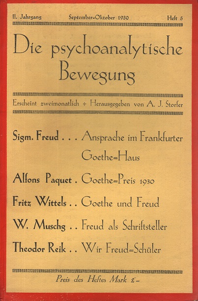 Die psychoanalytische Bewegung 1930 - Ausgabe 5
