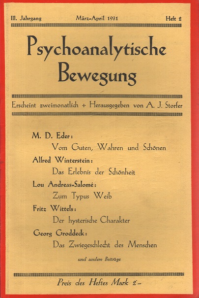 Die psychoanalytische Bewegung 1931 - Ausgabe 2