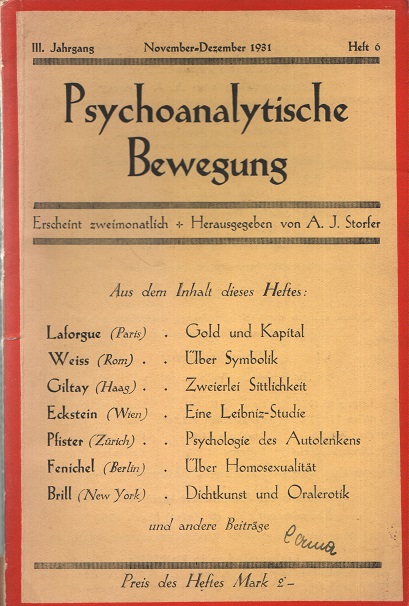 Die psychoanalytische Bewegung 1931 - Ausgabe 6