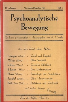 Die psychoanalytische Bewegung