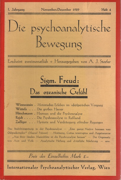 Die psychoanalytische Bewegung 1929 - Ausgabe 4