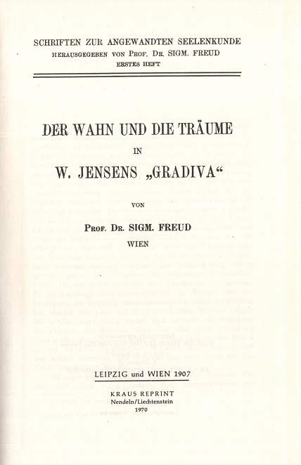 Blick ins Buch: Vorsatzblatt für eine von Freuds "Schriften zur Seelenkunde" (Band 1)