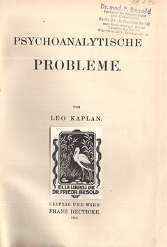 Psychoanalytische Probleme