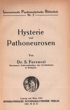 Hysterie und Pathoneurosen