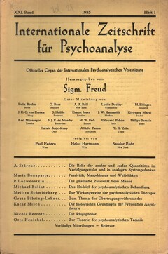 Internationale Zeitschrift für Psychoanalyse, 1935, Heft 1