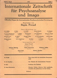 Internationale Zeitschrift für Psychoanalyse und Imago, 1941, Heft 2