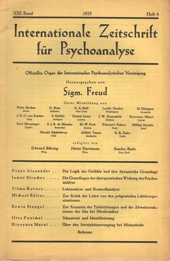 Internationale Zeitschrift für Psychoanalyse, 1935, Heft 4