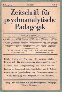 Zeitschrift für psychoanalytische Pädagogik