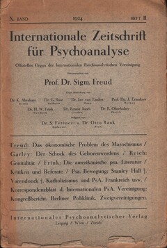 Internationale Zeitschrift für Psychoanalyse, X. Jhrg. (1924), Heft 2