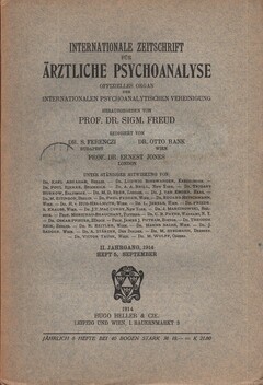 Internationale Zeitschrift für Ärztliche Psychoanalyse II. Jahrgang 1914, Heft 5