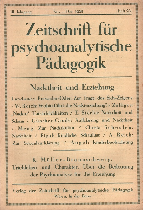 Variante 1: Zeitschrift für psychoanalytische Pädagogik 1928 - Ausgabe 2/3