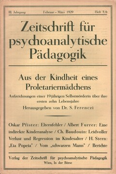 Zeitschrift für psychoanalytische Pädagogik