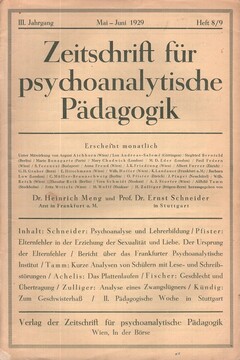 Zeitschrift für psychoanalytische Pädagogik