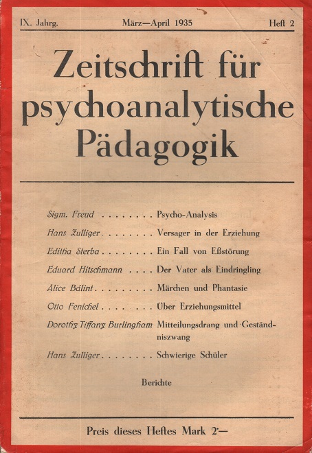 Zeitschrift für psychoanalytische Pädagogik 1935 - Ausgabe 2