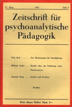 Zeitschrift für psychoanalytische Pädagogik