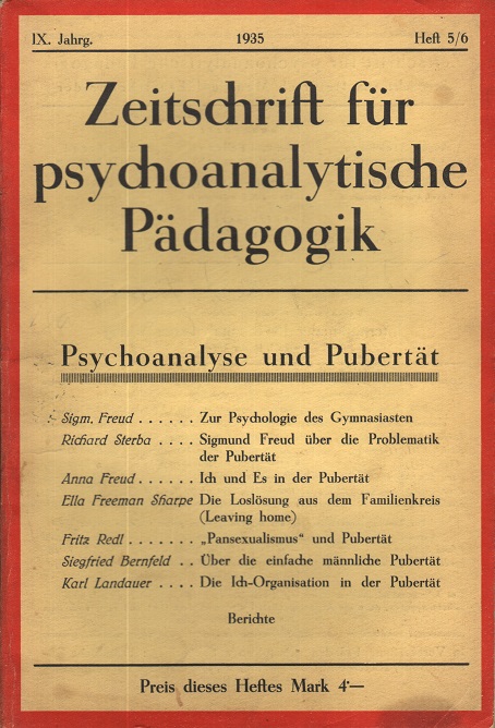 Zeitschrift für psychoanalytische Pädagogik 1935 - Ausgabe 5/6