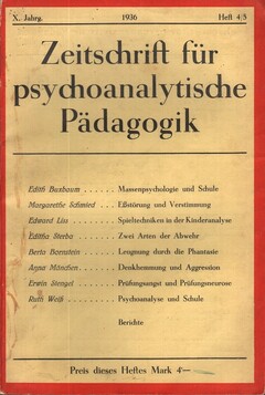 Zeitschrift für psychoanalytische Pädagogik