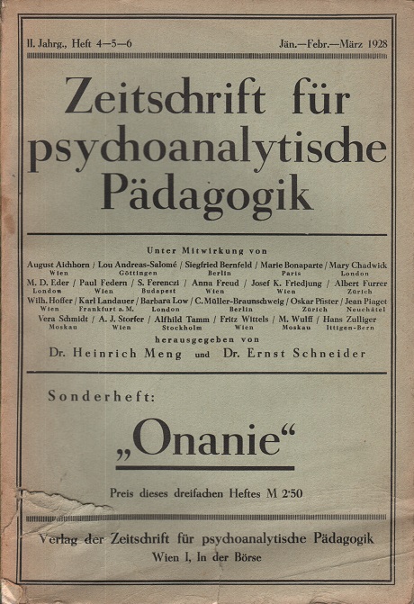 Zeitschrift für psychoanalytische Pädagogik 1928 - Ausgabe 4/5/6