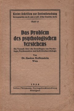 Das Problem des psychologischen Verstehens