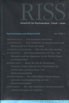 RISS - Zeitschrift für Psychoanalyse Freud Lacan