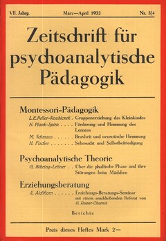 Zeitschrift für psychoanalytische Pädagogik