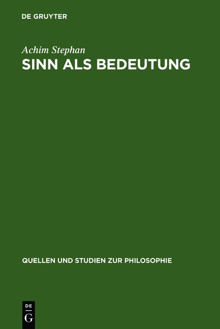 Sinn als Bedeutung - Reprint 2011