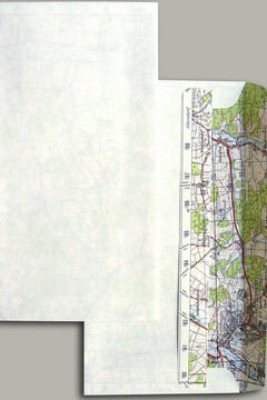 BRIEFKUVERTS aus Landkartenpapier – Variante: Kartenmotiv INNEN