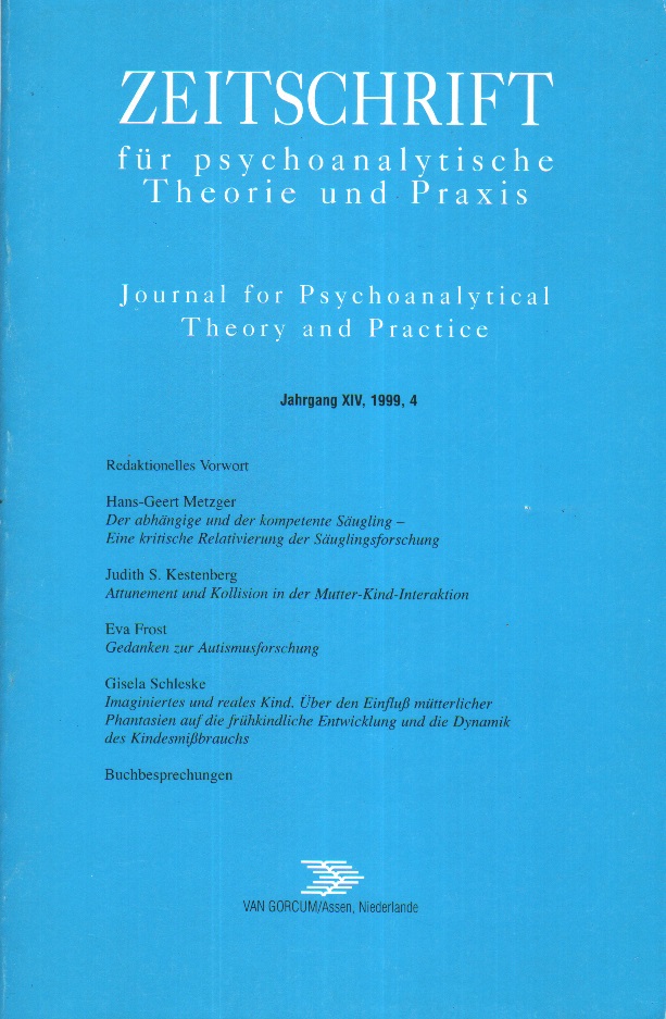 Zeitschrift für psychoanalytische Theorie und Praxis, Jg. XIV, (1999), Heft 4