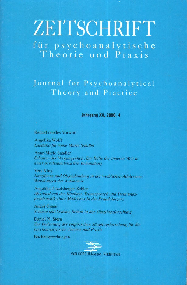Zeitschrift für psychoanalytische Theorie und Praxis, Jg. XIV, (2000), Heft 4