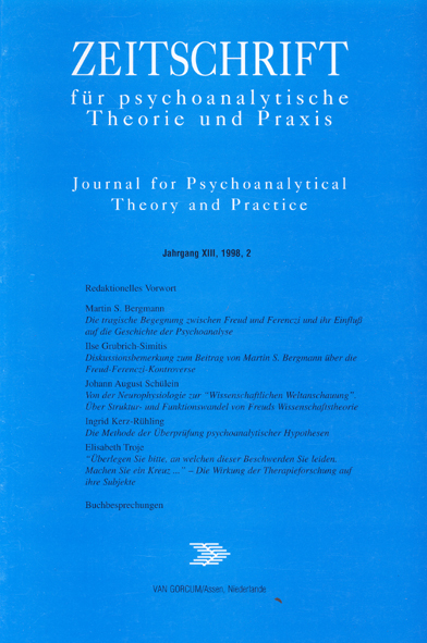 Zeitschrift für psychoanalytische Theorie und Praxis, Jg. XIII, (1998), Heft 2