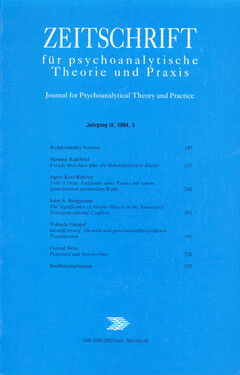 Zeitschrift für psychoanalytische Theorie und Praxis