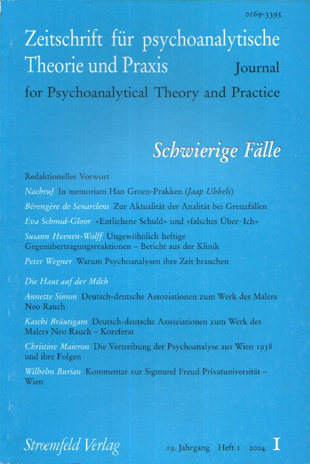 Zeitschrift für psychoanalytische Theorie und Praxis, Jg. XIX, (2004), Heft 1