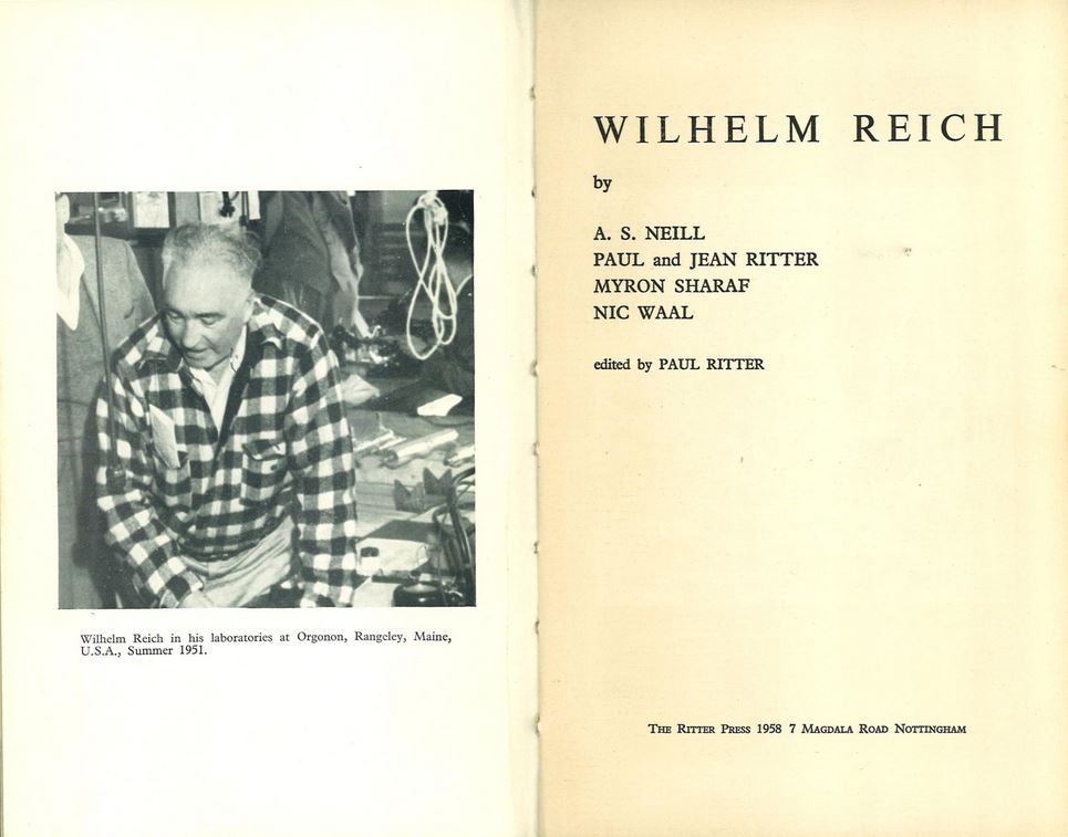 Wilhelm Reich Vorsatzblatt - 1958