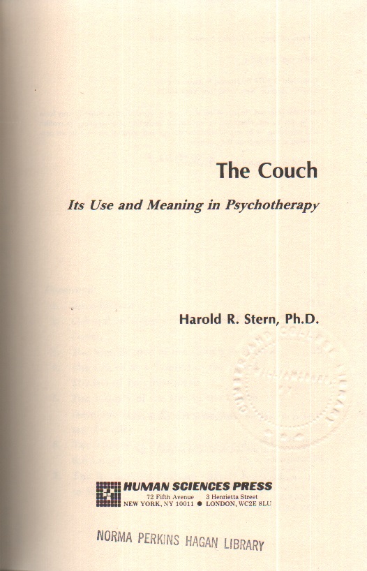 Harold Stern - The Couch, 1978