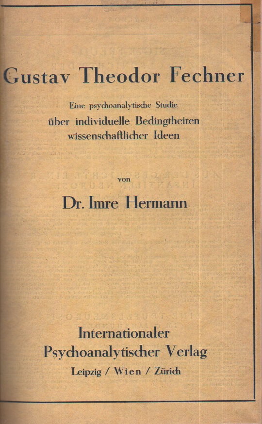 Gustav Theodor Fechner - Titelblatt