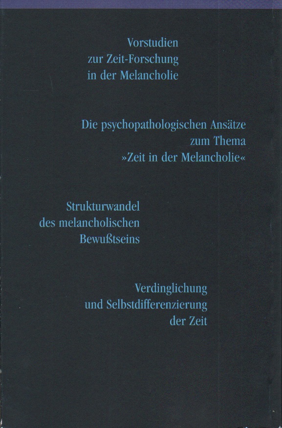 Melanchoie und Zeit - Rückseite