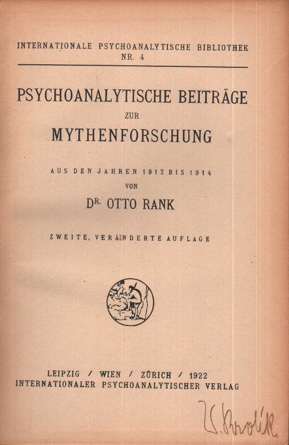 Psychoanalytische Beiträge zur Mythenforschung - Titelblatt
