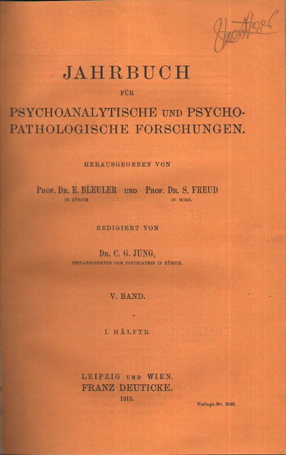 Jahrbuch für psychoanalytische und psychopathologische Forschungen - V. Band, 1. Teil