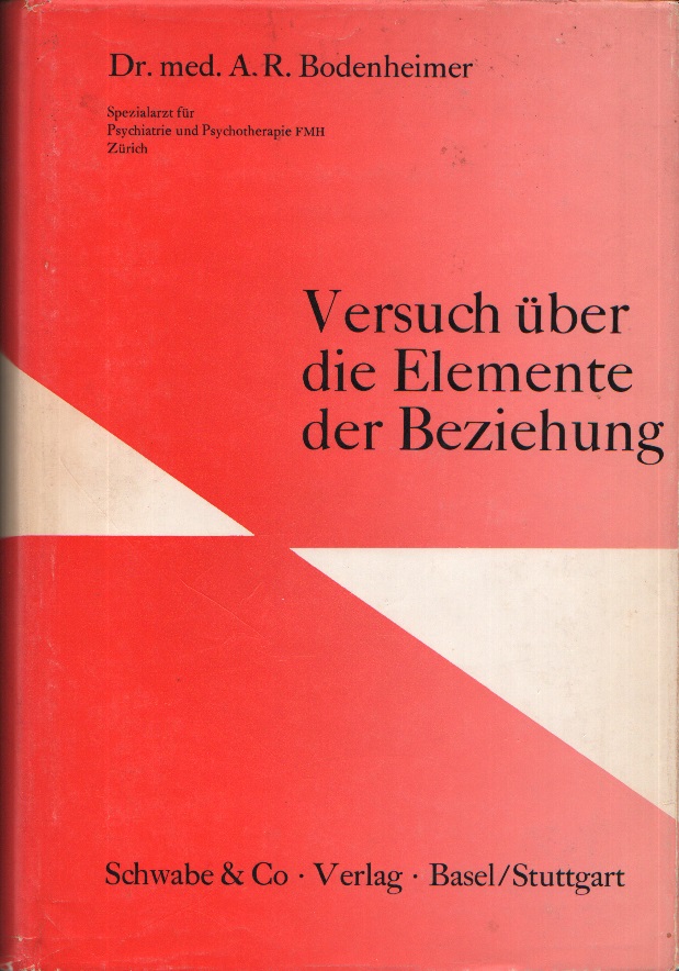 Versuch über die Elemente der Beziehung - Schutzumschlag