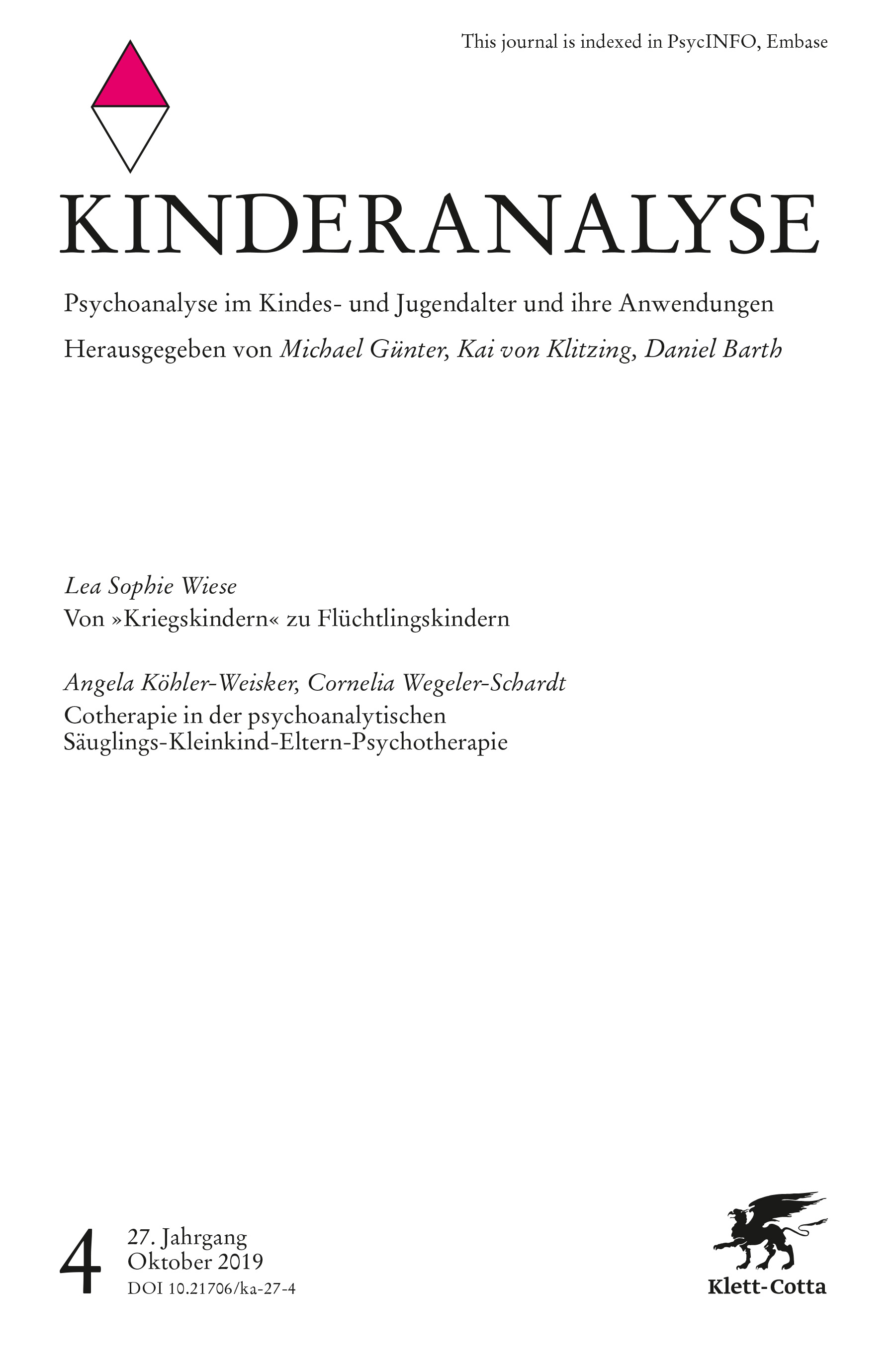 Kinderanalyse Heft Oktober 2019