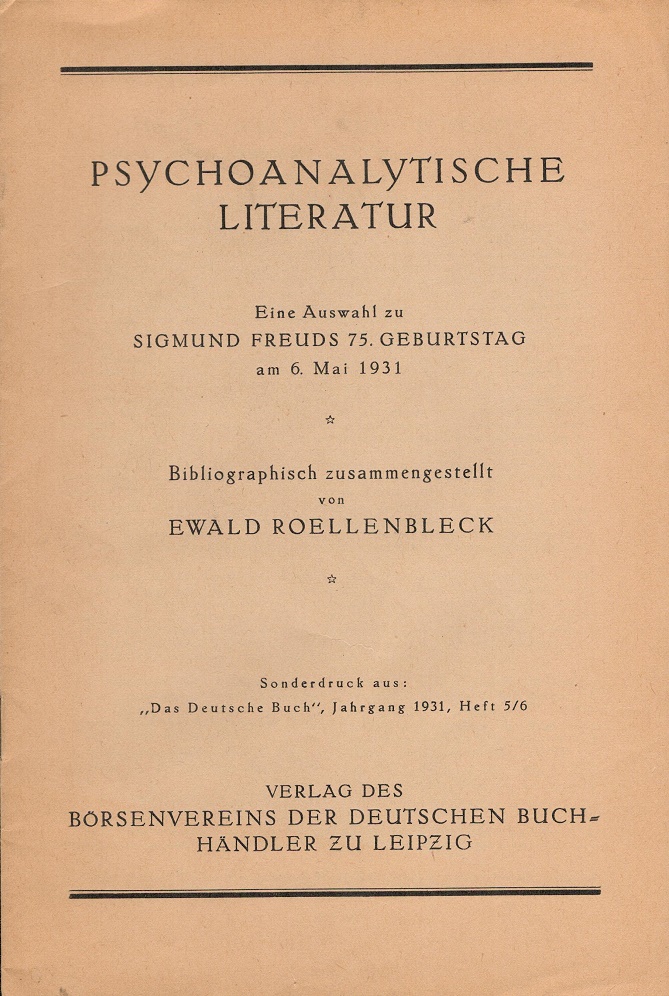 Psychoanalytische Literatur - Cover