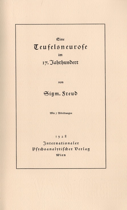 Eine Teufelsneurose im 17. Jahrhundert  - Titelblatt