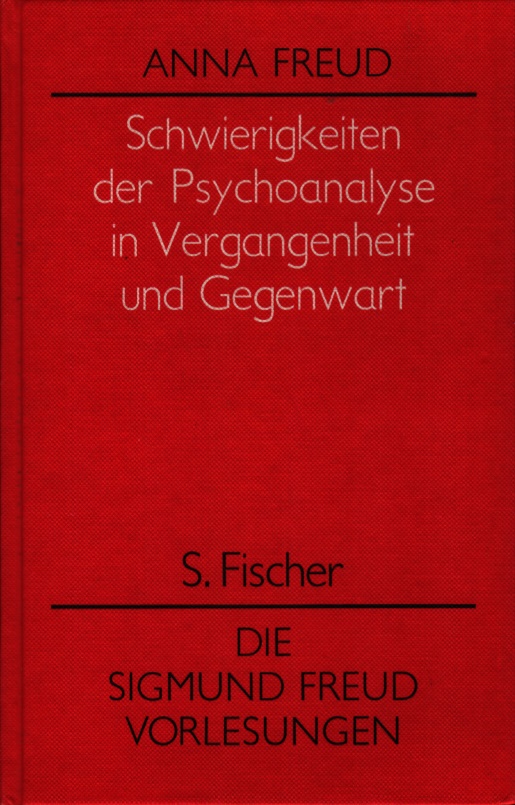 Schwierigkeiten der Psychoanalyse in Vergangenheit und Gegenwart - vorderer Buchdeckel
