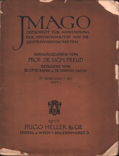 Imago - Zeitschrift für Anwendung der Psychoanalyse auf die Geisteswissenschaften