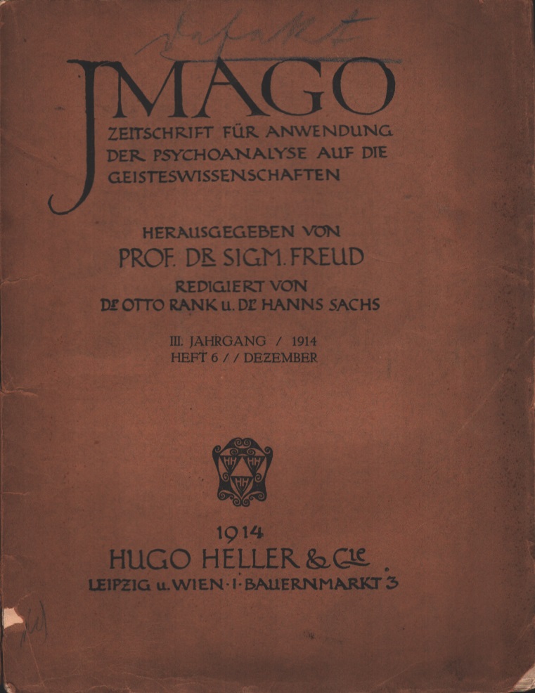 Imago 1914 Heft 6 - Cover